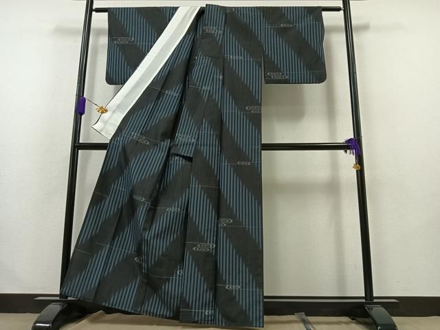 平和屋着物▽上質な紬 単衣 流水文 正絹 逸品 AABB1439jh - メルカリ