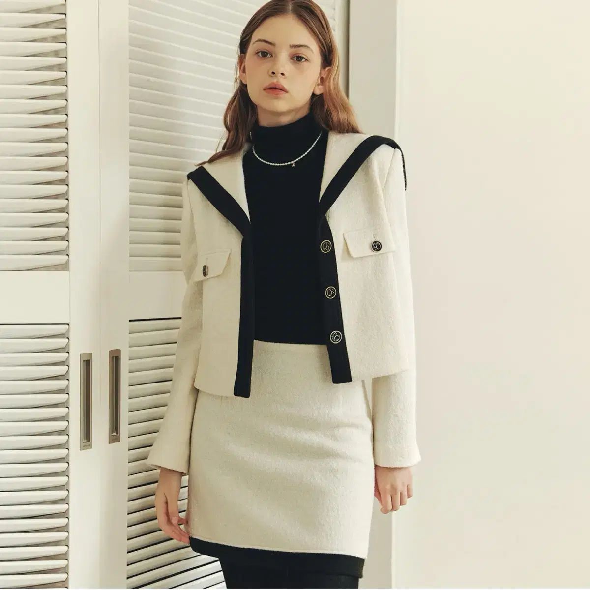 セットアップ 定価35万 XEROストリート ウールジャケット ウールスカート セットアップ セット