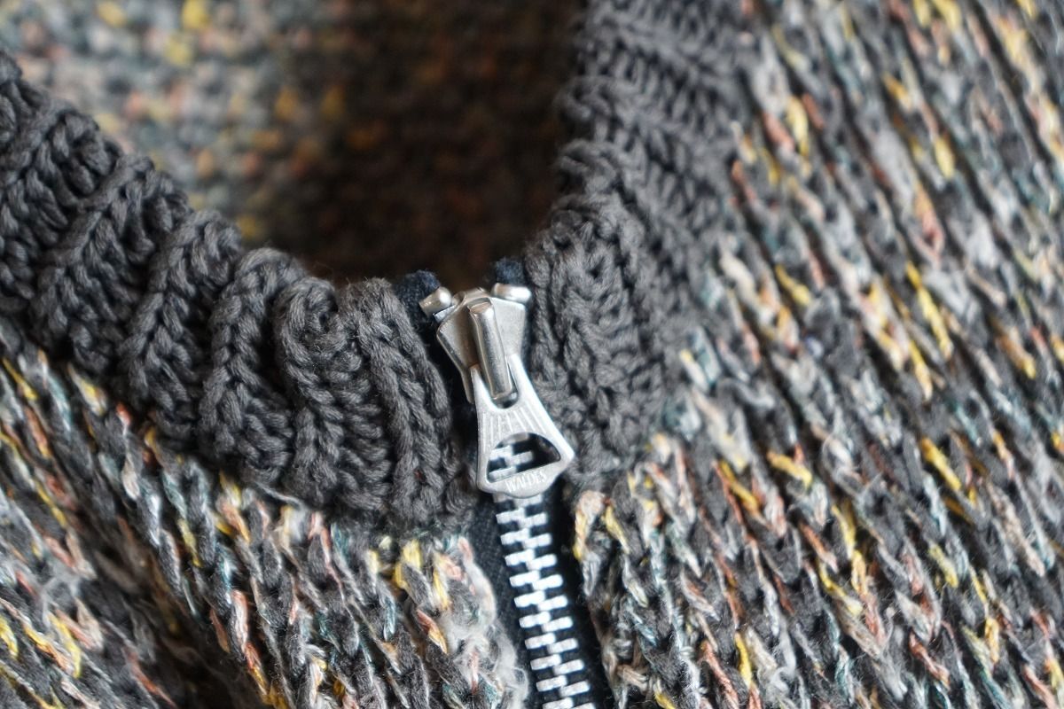 美品 22SS ENCOMING インカミング KNITTED TWO POCKET VEST ジップ
