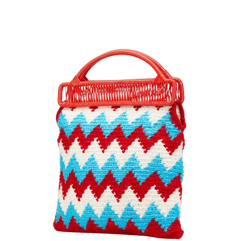 マルニ マーケット フラワーカフェ ハンドバッグ ニットバッグ