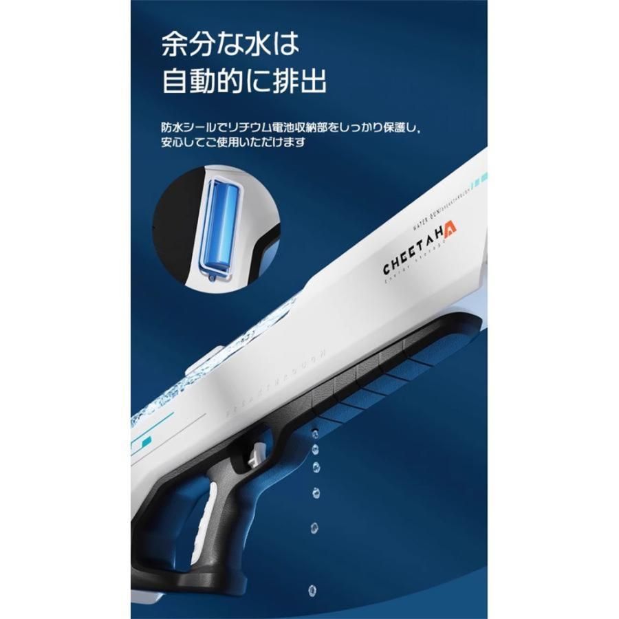 水鉄砲電動ウォーターガン自動吸水夏強力加圧12m500mah大容量電池飛距離連射高圧最強水遊びピストル子供誕生日プレゼン
