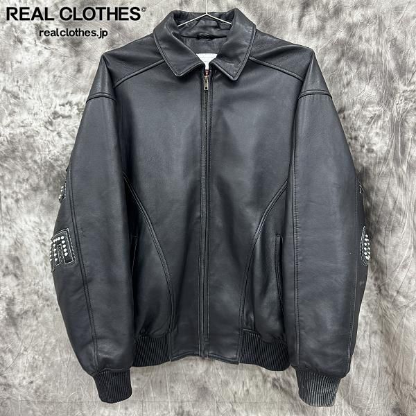 18SS Supreme アーチロゴ　レザージャケット Supreme/シュプリーム【18SS】Studded Arc Logo Leather Jacket