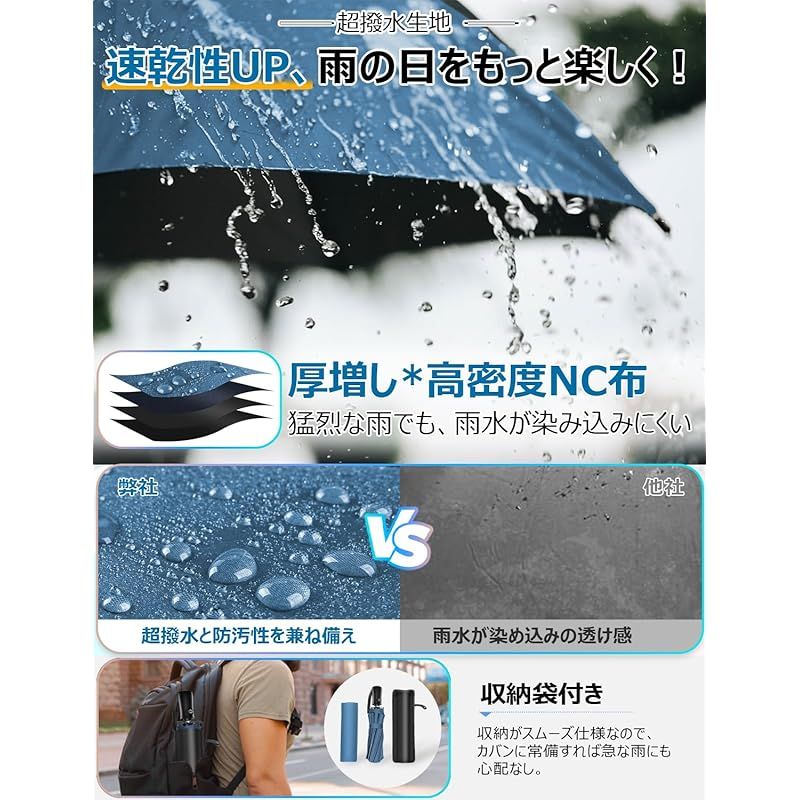 超大サイズ 強化型12本骨 逆折り式 折りたたみ傘 ワンタッチ自動開閉 折り畳み傘 おりたたみ傘 超大サイズ 逆折り式 UPF50 メンズ傘 耐風撥水 男子日傘 折りたたみ日傘 遮光遮熱 UVカット 晴雨兼用傘 梅雨対策 台風対応 豪雨対応 収納ポーチ 0 NEXPOTALLINN_EU