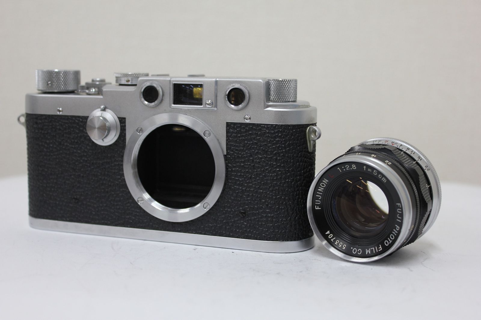 返品保証 レオタックス Leotax Elite Fujinon 5cm F2.8 L レンジファインダー カメラ e3216