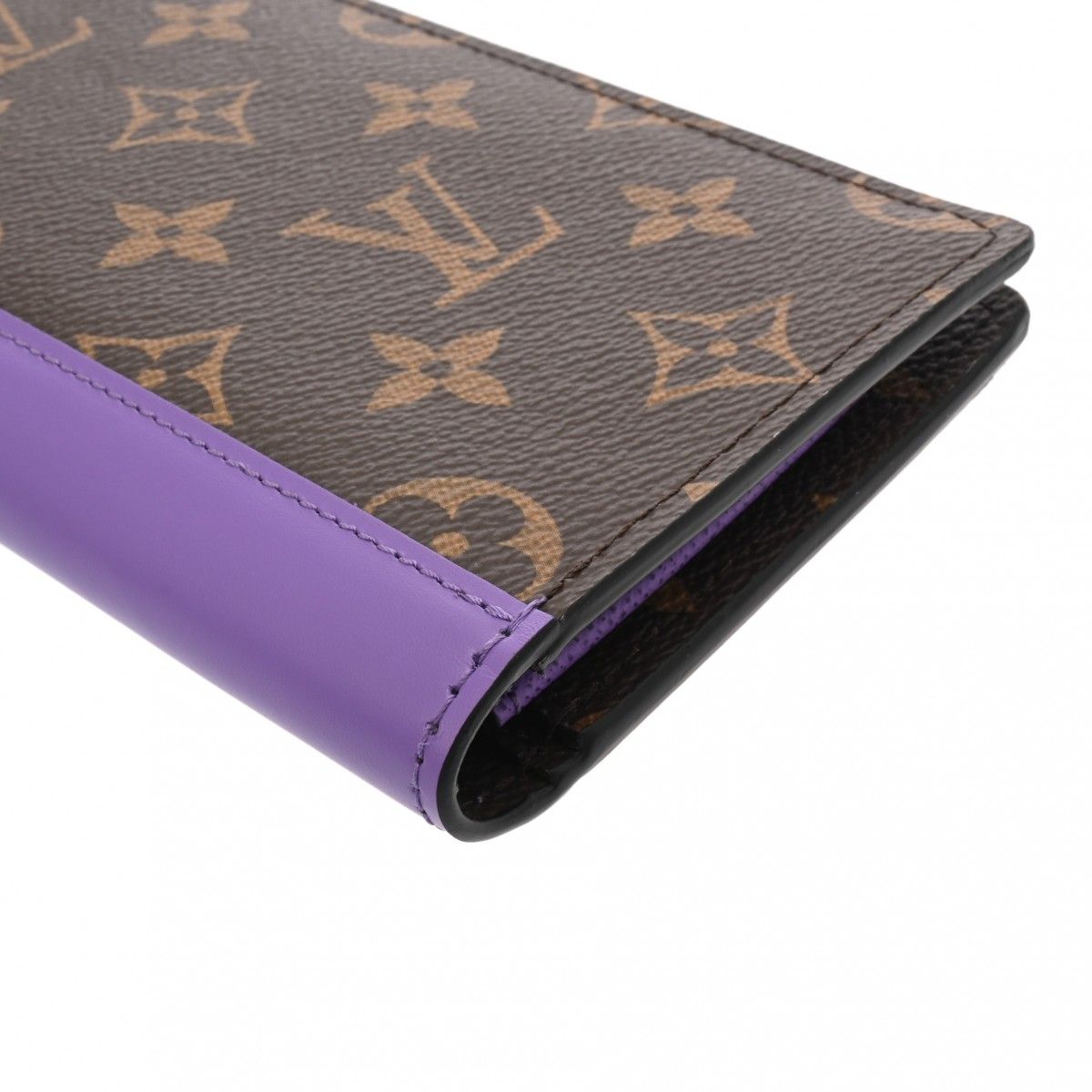 ルイヴィトン モノグラム マカサー ポルトフォイユ ブラザ パープル