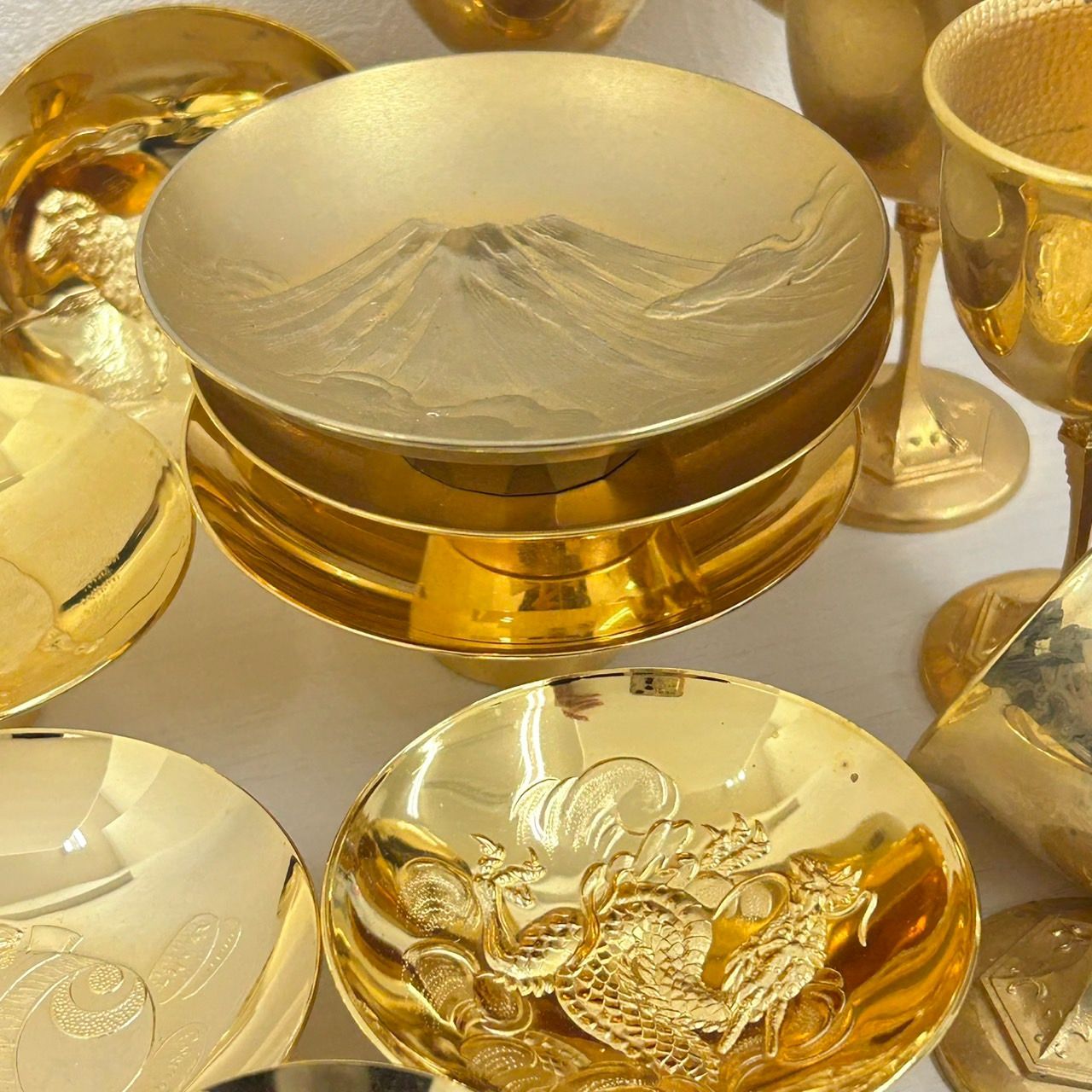 遺品整理 生前整理 杯 24KGP 金メッキ 金杯 メッキ杯 おまとめ 21点