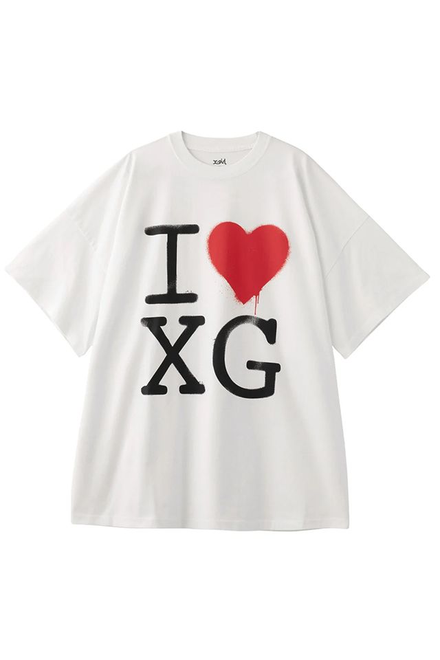 X-girl エックスガール 105252041007 STENCIL I LOVE XG LOGO S|S BIG TEE DRESS Tシャツワンピース WHITE 正規通販 レディース