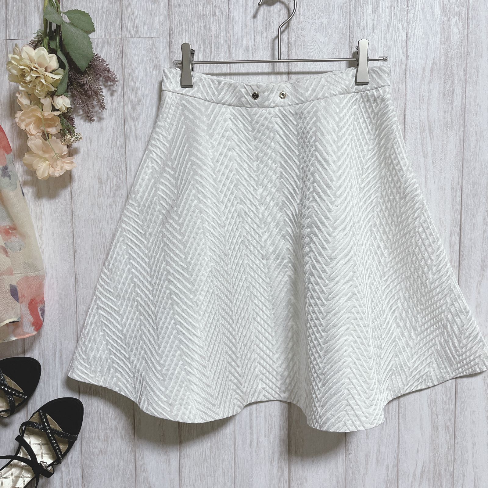 新品 エリザベッタフランキ ニットスカート38 ESK703 XSサイズ 膝下丈