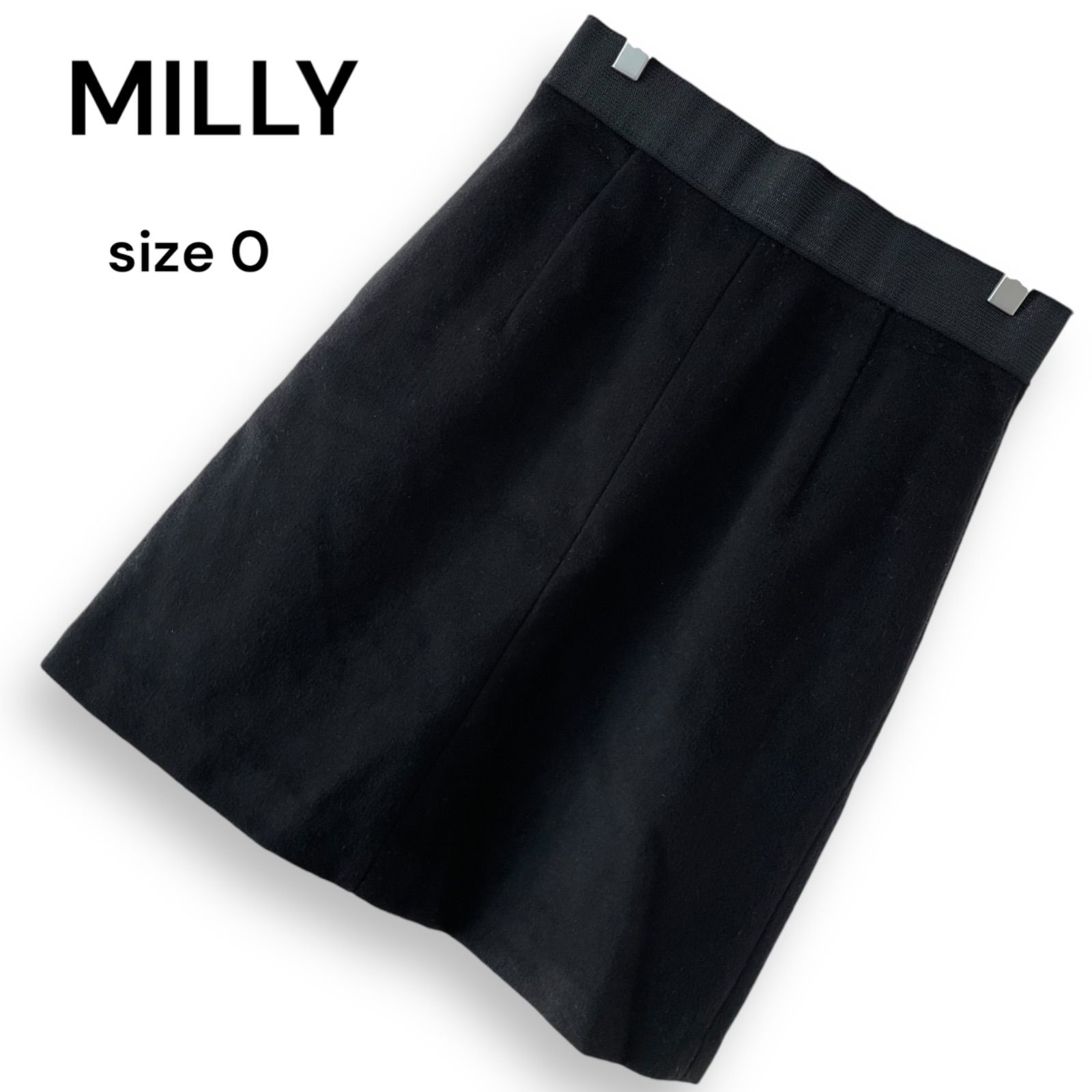 MILLY ミリー ブラック タイトスカート ミニ ウール混 13AW-373 サイズ 