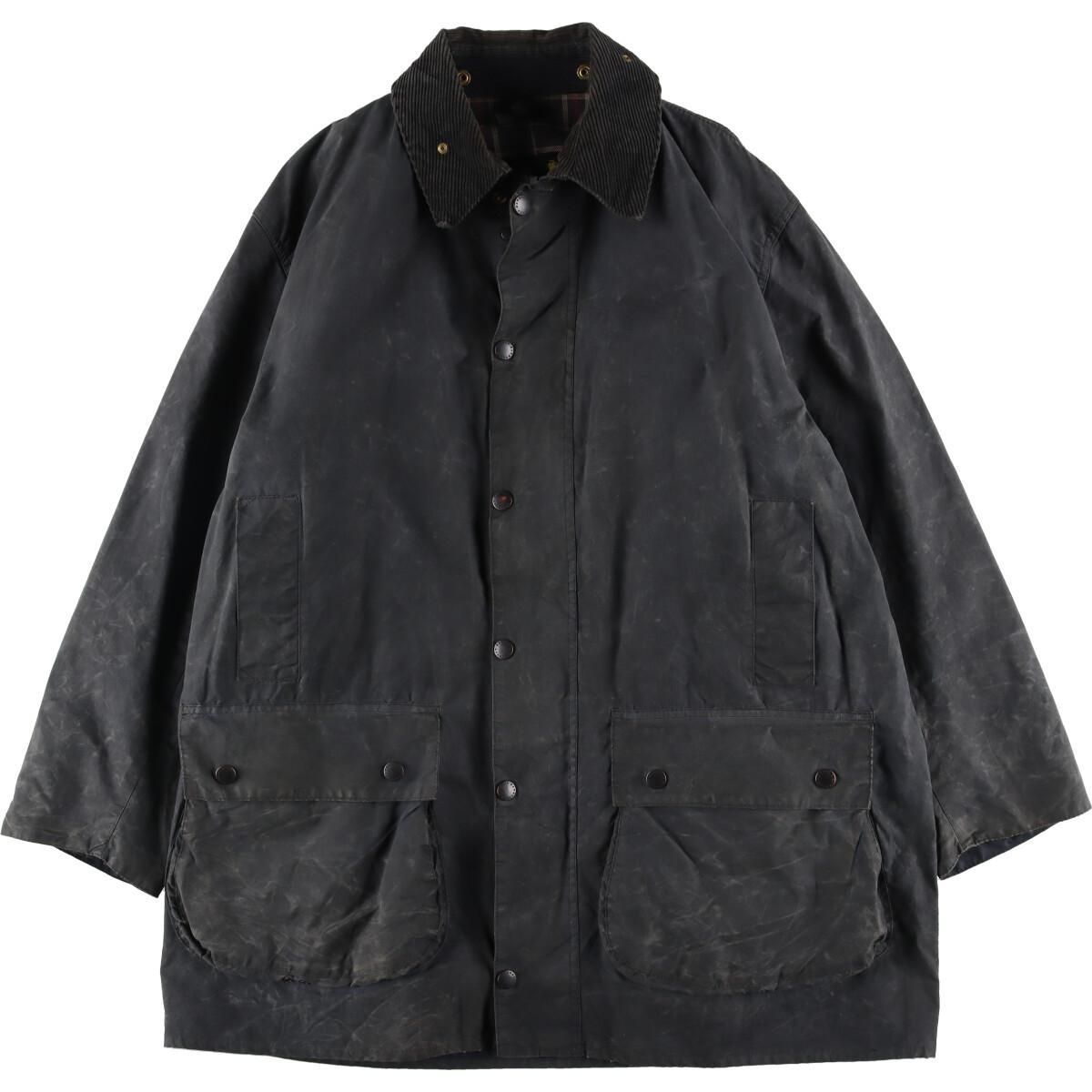 古着 90年代 バブアー Barbour BORDER ボーダー 旧3ワラント ワックスコットン オイルドジャケット 英国製 C44 メンズL  ヴィンテージ /eaa319167