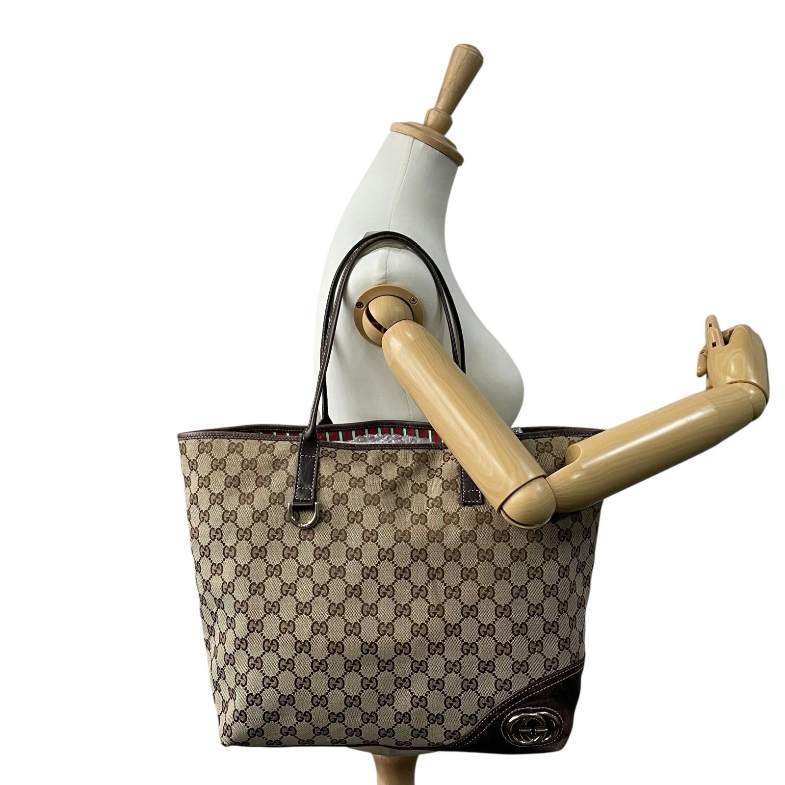 GUCCI グッチ GGキャンバス ニューブリット トートバッグ ショルダー 
