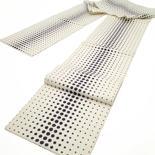 中古】 名古屋帯 九寸 開き仕立て 全通 リサイクル 正絹 染め帯 オフ