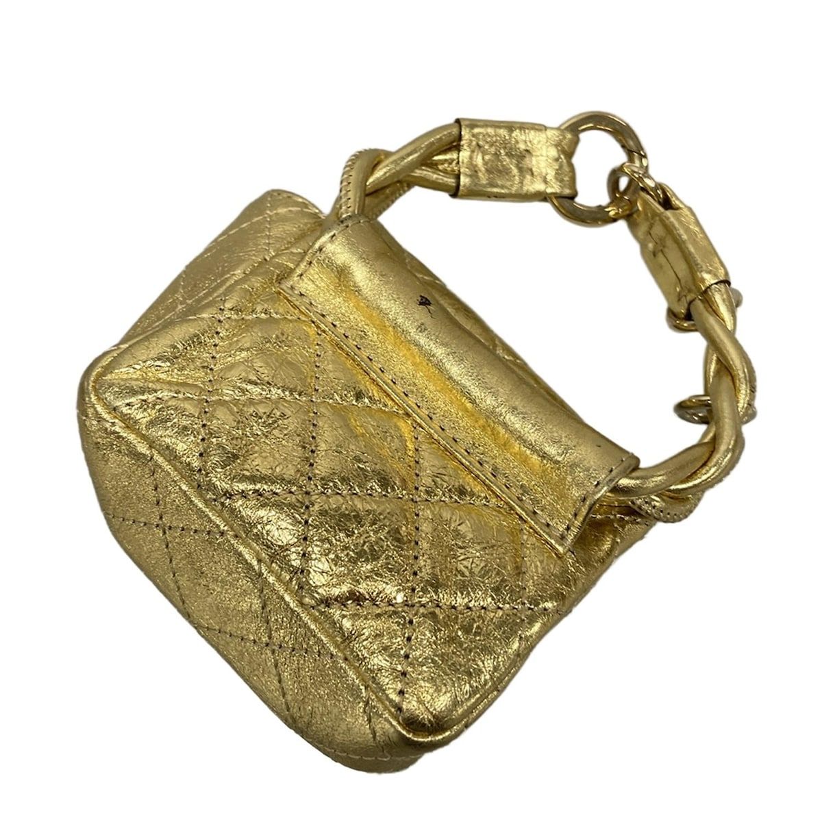 CHANEL シャネル キーホルダー チャーム ミニマトラッセ 2.55 ゴールド バッグチャーム ゴールド金具 レザー