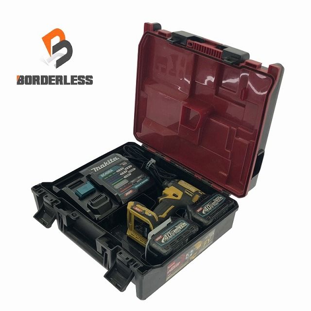 makita マキタ 40Vmax 充電式インパクトドライバー TD002GDXFY 黄|イエロー バッテリ2個 40Vmax2.5Ah 充電器 ケース 109733