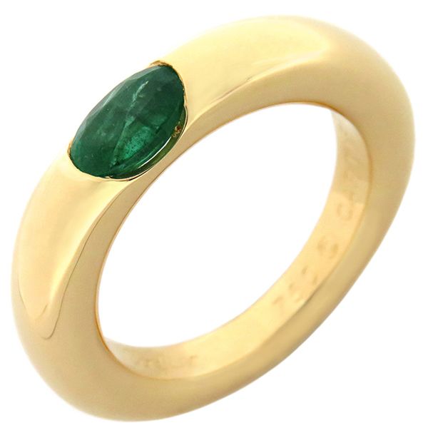 カルティエ リング エメラルド エリプス 52号 K18YG #175821 CARTIER  