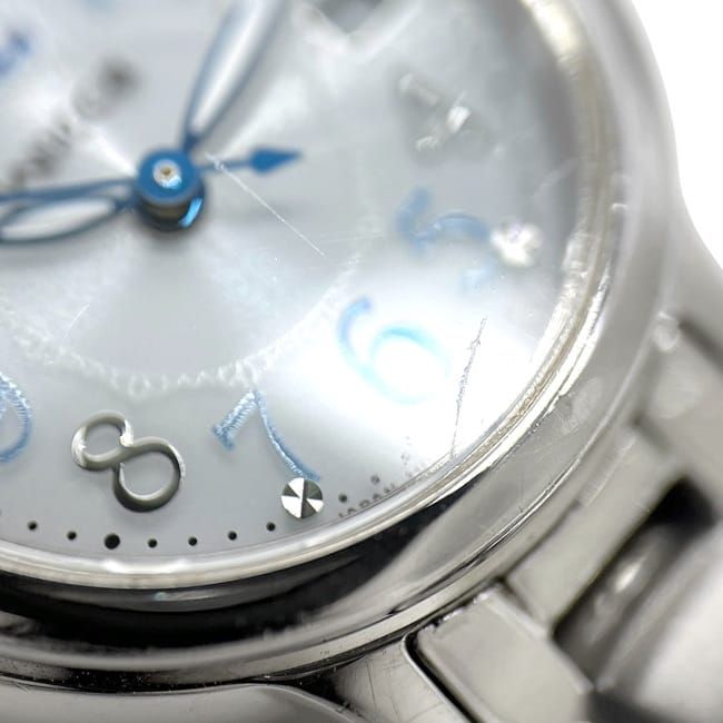 シチズン ウィッカ 腕時計 ホワイト シルバー GN-0-S レディース 時計 SS 中古 ソーラークオーツ 80105**** CITIZN wicca 女性 ソーラー 電池式 日付 アナログ 白文字盤 定番 人気 シンプル ウォッチ CITIZEN - シチズン ウィッカ 腕時計 ホワイト シルバー GN-0-S