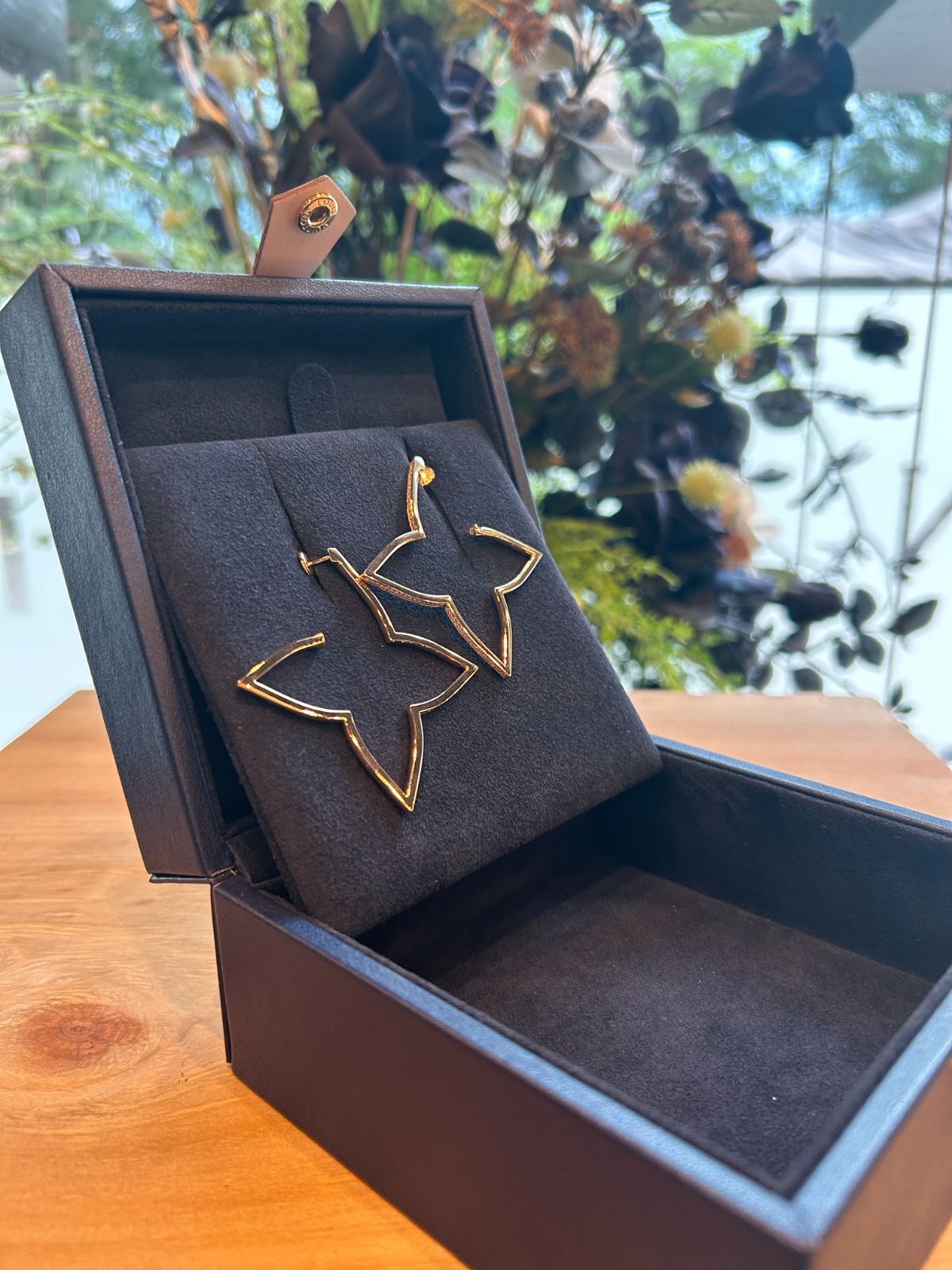 ルイヴィトン XLフープ ピアス オンブレ ブロッサム 金 K18PG 