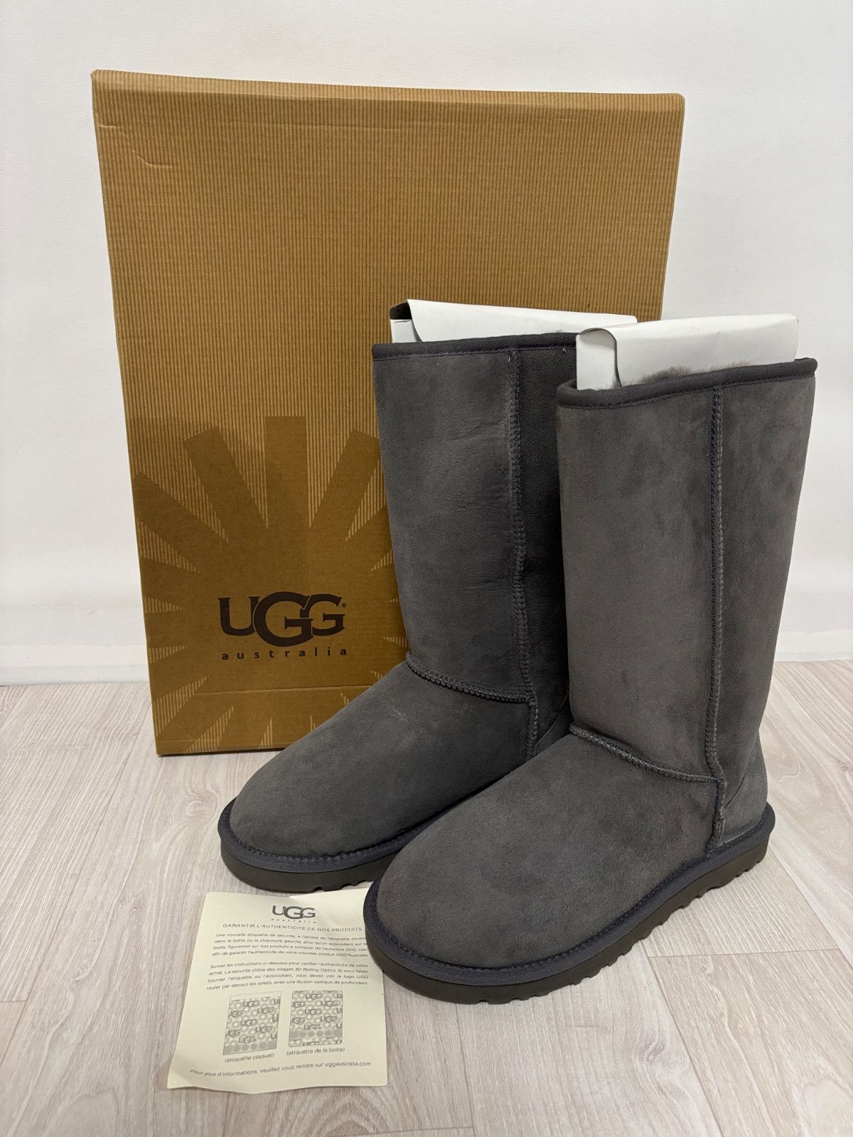 ほぼ♥ UGG クラシックトール CLASSIC TALL ムートン ブーツ ロング グレー 25cm