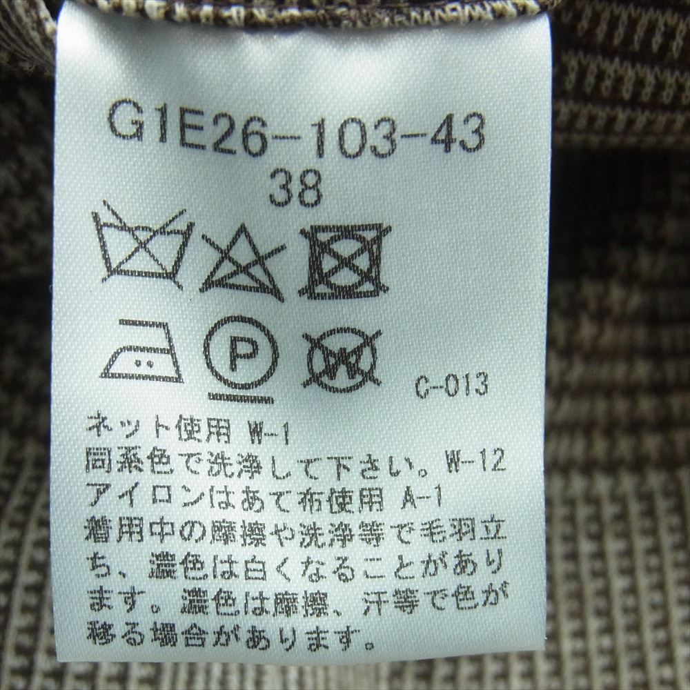 Mackintosh マッキントッシュ G1E26-103-43 FLEX JERSEY 麻混メランジ グレンチェック ブレザー テーラード  ジャケット グレー系 ブラウン系 グレイッシュブラウン系 38【中古】