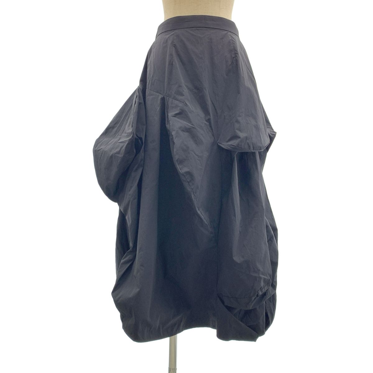 nagonstans ナゴンスタンス ハイカウントNYタフタ Bumpy スカート M ブラック レディース
