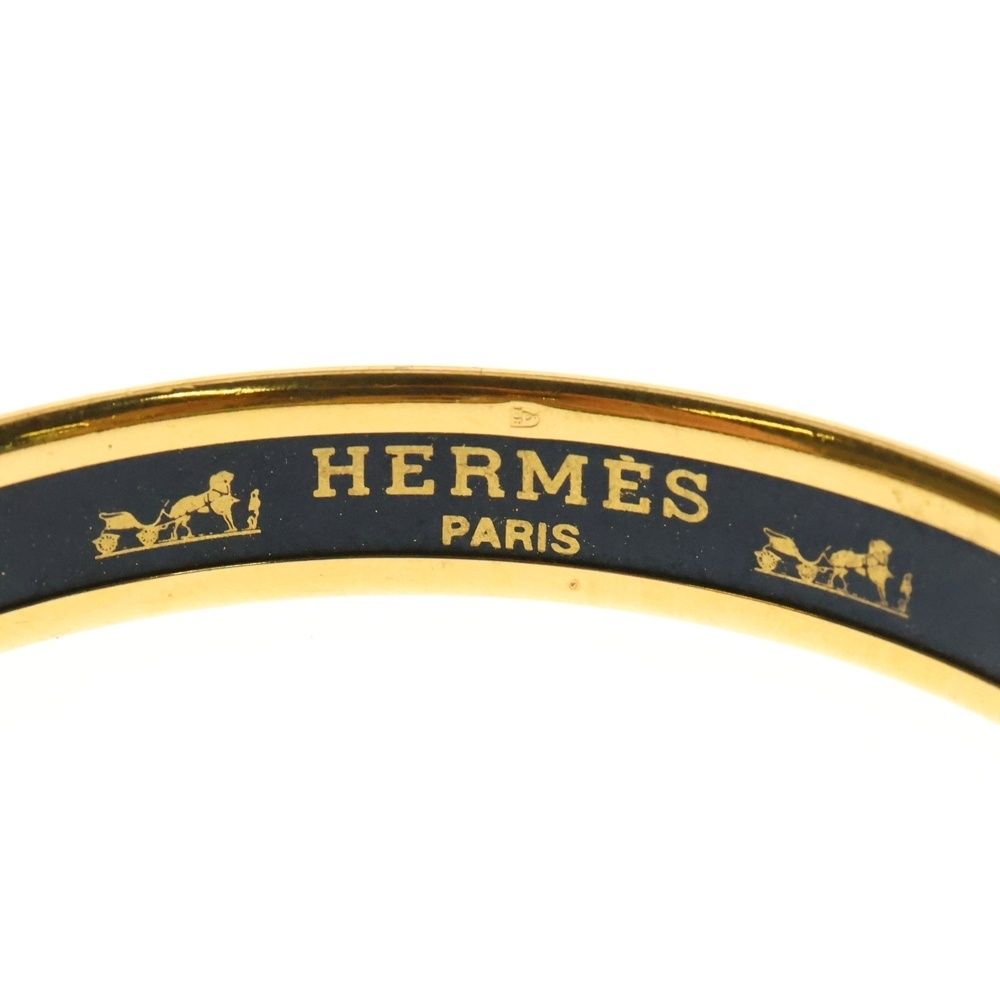HERMES エルメス エマイユ PM バングル ゴールド/イエロー HERMES - 【中古】エルメス エマイユ バングル ブレスレット