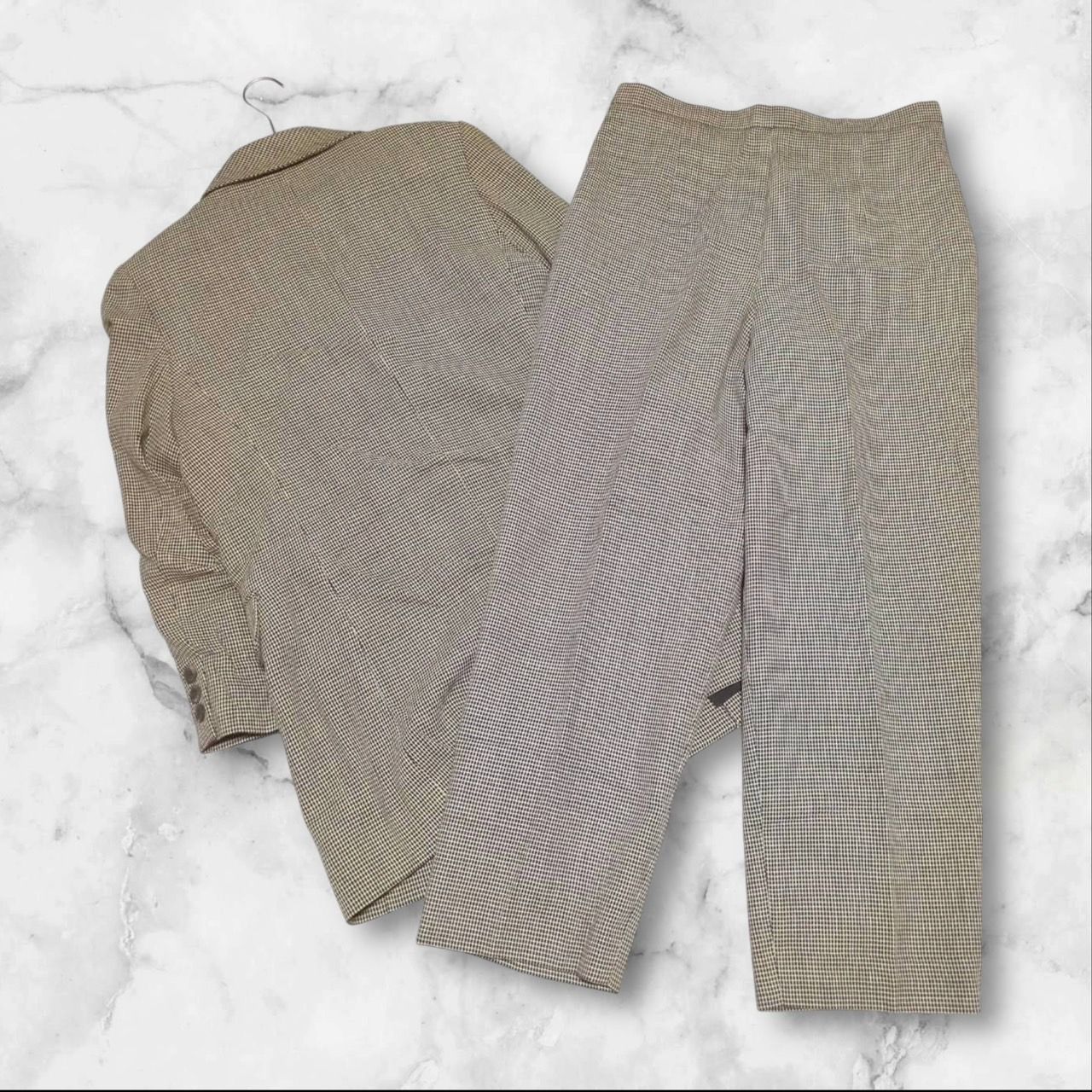 2点セット クロエ Chloe 42 セットアップ 千鳥格子柄 ウール