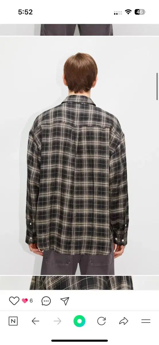 ペースの早い 46 ホフ HOPE ルームシャツ 黒 チェック