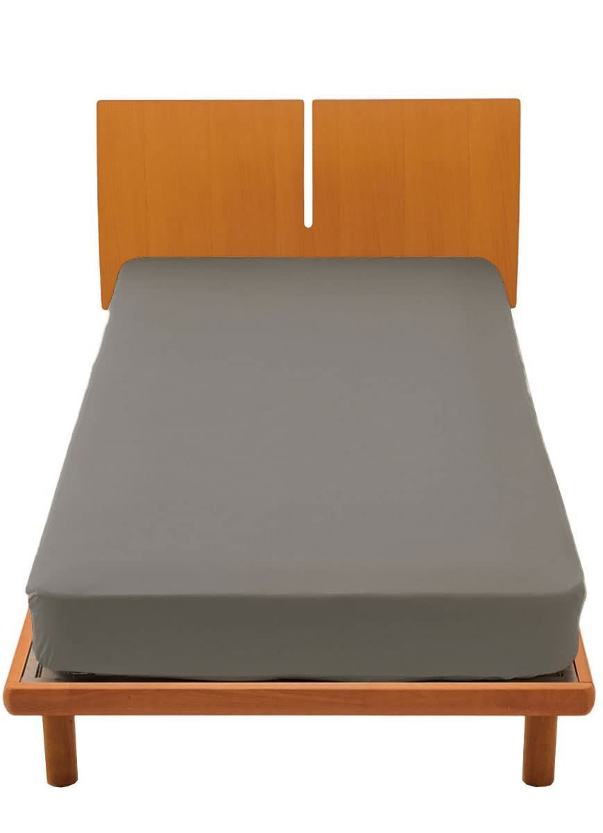 新品 日本製 ボックスシーツ シングル 100*200*32cm チャコールグレー 綿100% 抗菌 防臭 べッドシーツ