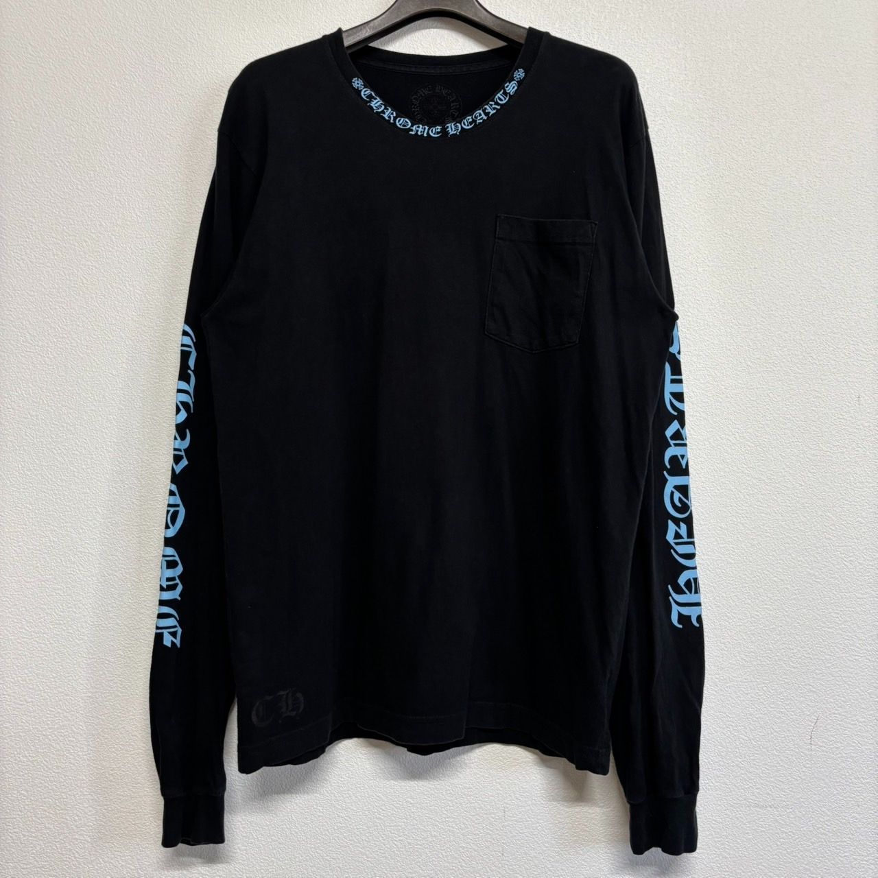 CHROME HEARTS Neck Logo クロムハーツ ネックロゴ 黒 ブラック 水色 