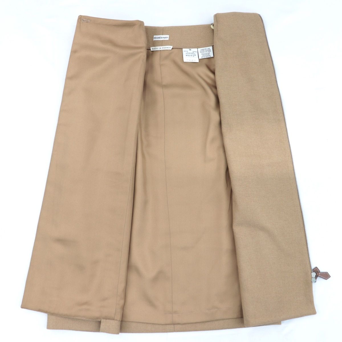 HERMES エルメス マルジェラ期 キャメルスカート34 HERMES エルメス マルジェラ期 キャメルスカート34 レディース