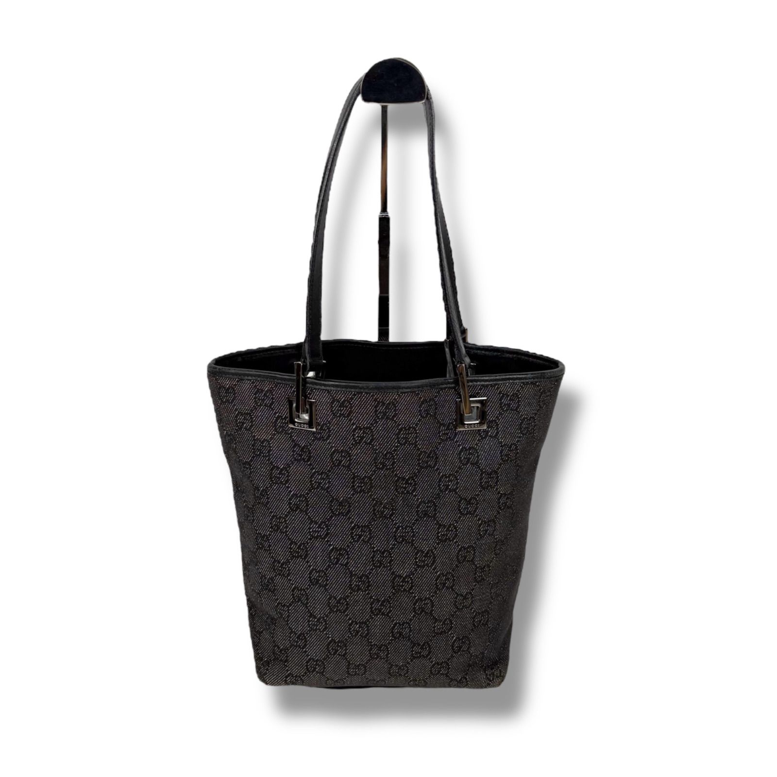 GUCCI グッチ ミニトートバッグ ブラック 黒 GGキャンバス