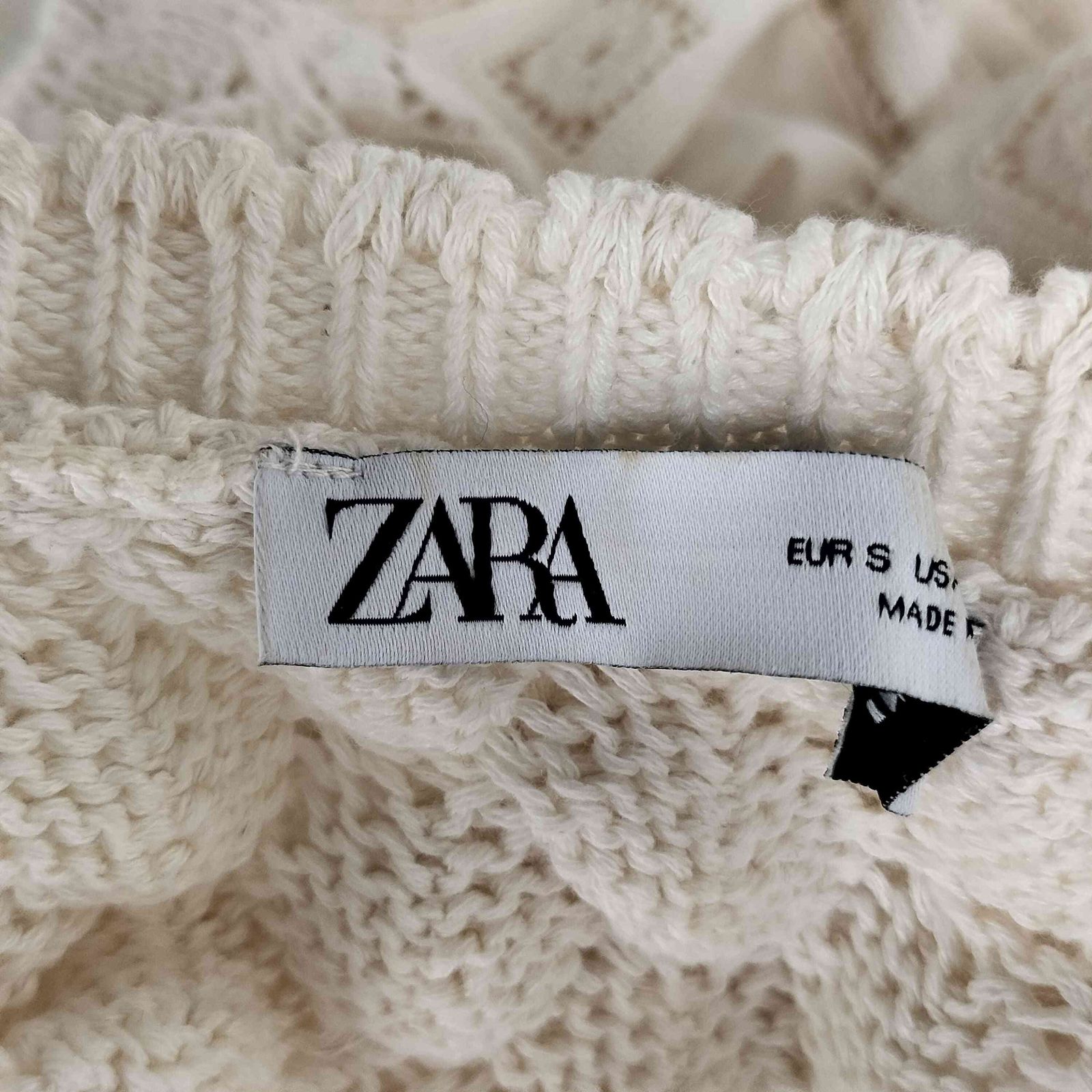 ザラ ZARA コントラスト ニット カーディガン レディース import