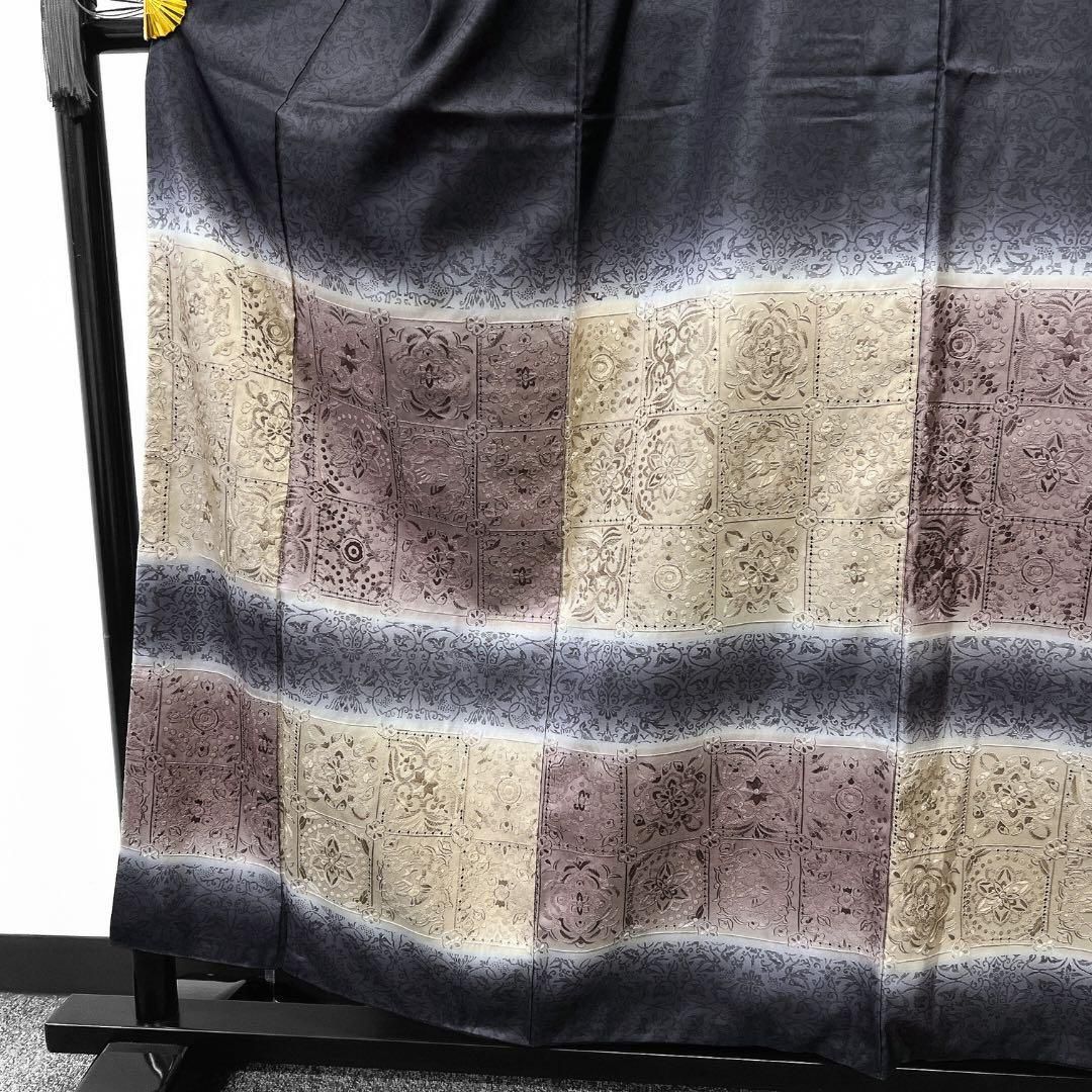 スワトウ刺繍 刺繍 染め大島紬 訪問着 着物 041w 裄直しサービス スワトウ刺繍 刺繍 染め大島紬 訪問着 着物 041w 裄直しサービス