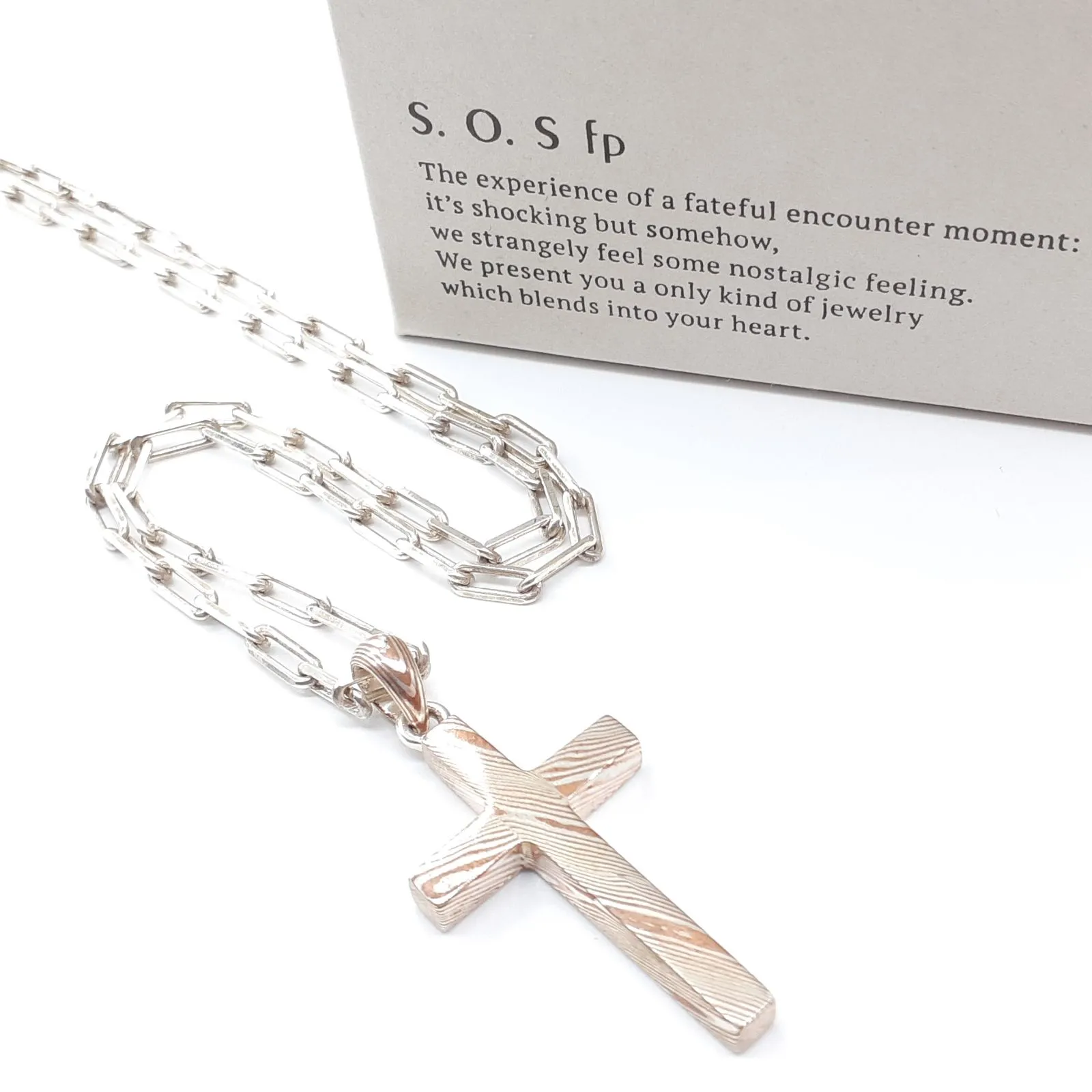 Suman Dhakhwa スーマンダックワ Basic MOKUME Cross Pendant クロスペンダント チェーンネックレス 木目金 SILVER AG刻印 ブロンズ Diamond Cut Silver Chain MOKUME HOOK mercariメルカリ官方指定廠商 Bibian比比昂代買代購