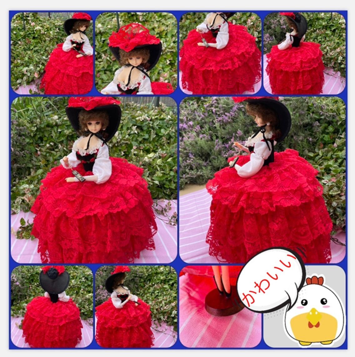 SUKIYO DOLLS リボン フランス人形 直径30✖️40㎝ - ☘️蔵や358Shop