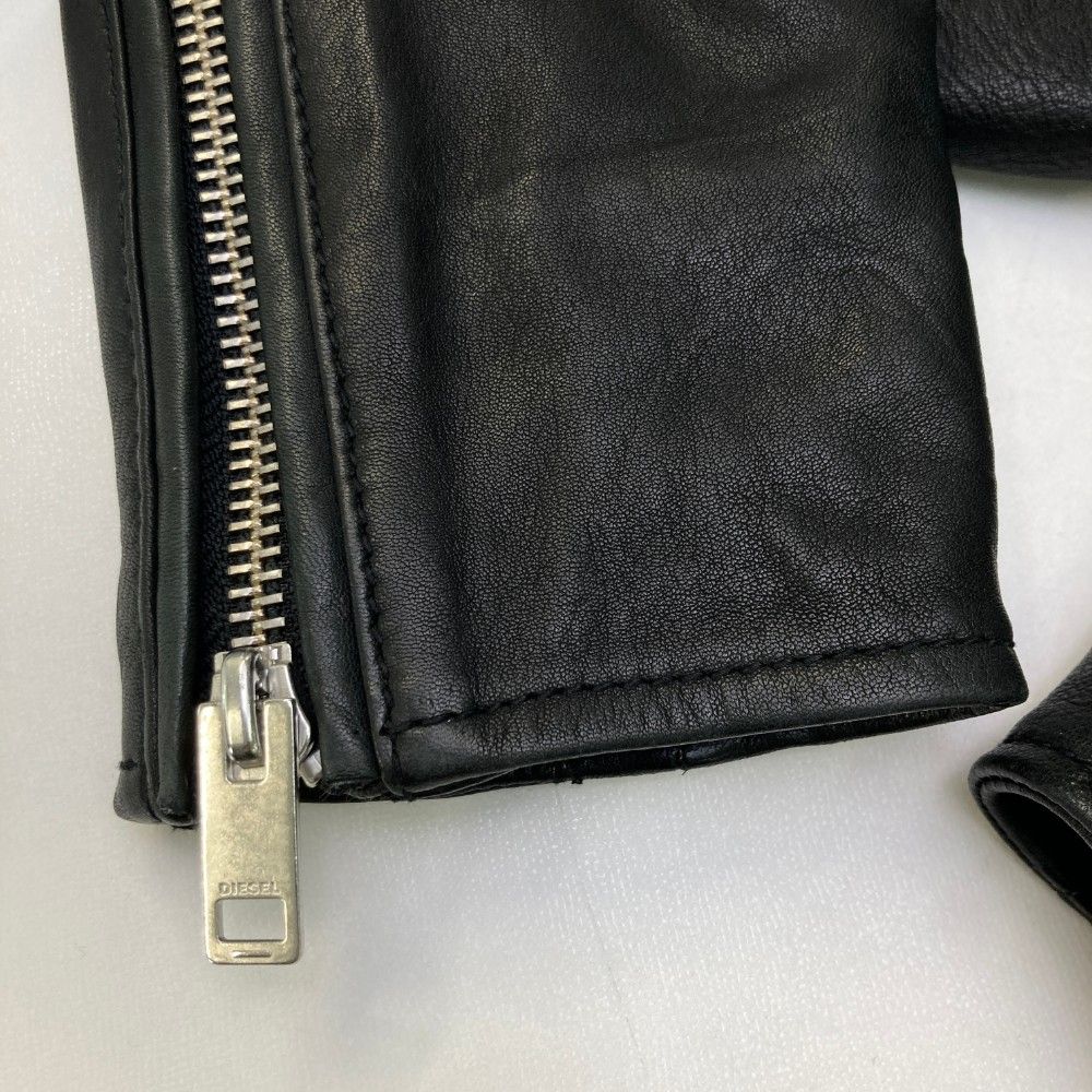 DIESEL シングルライダースジャケット ブラック　MA-1 DIESEL ディーゼル ライダース メンズ レザージャケット ジップ