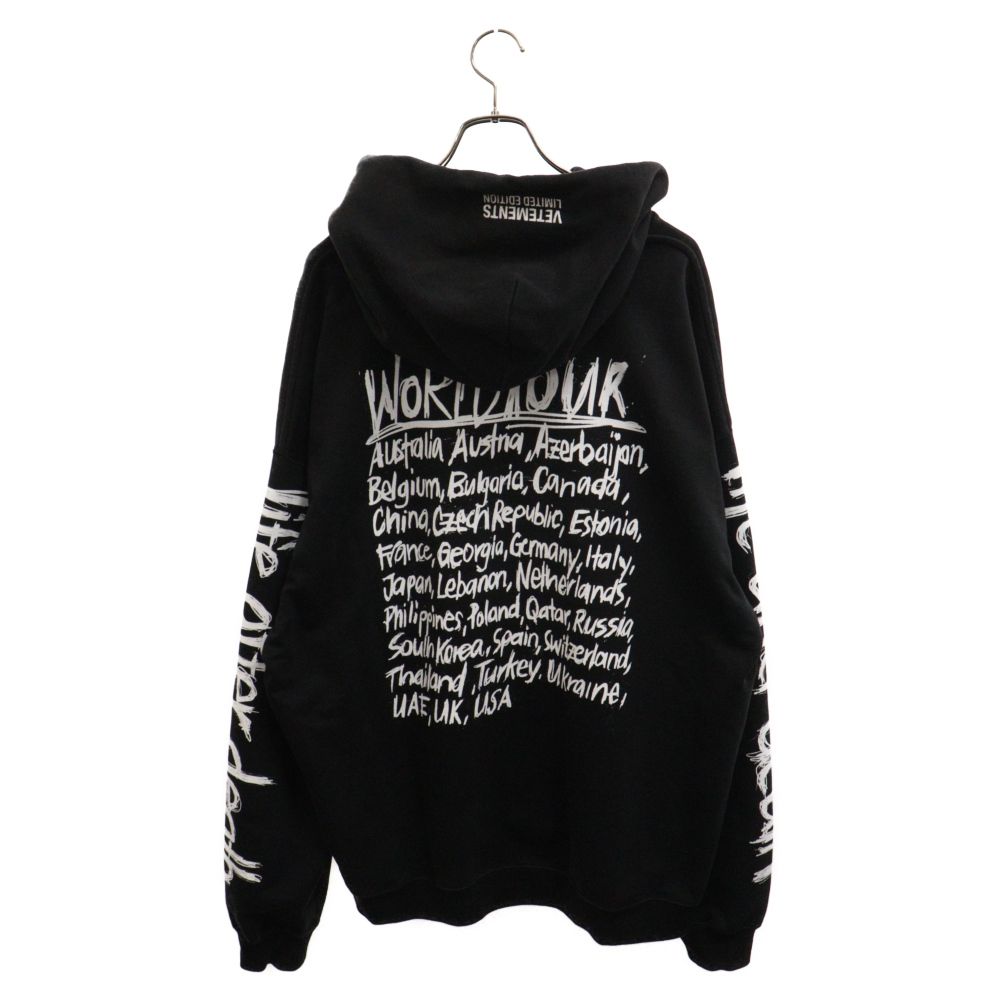 VETEMENTS (ヴェトモン) 21AW WORLD TOUR LOGO HOODIE VETEMENTS (ヴェトモン) 21AW WORLD TOUR LOGO HOODIE