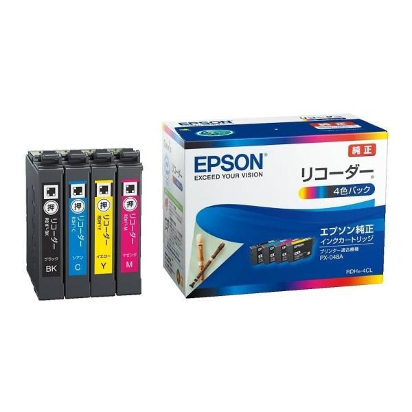  EPSON 純正インクカートリッジ RDH-4CL 4色セット(目印:リコーダー) インクカートリッジ・詰め替えインク