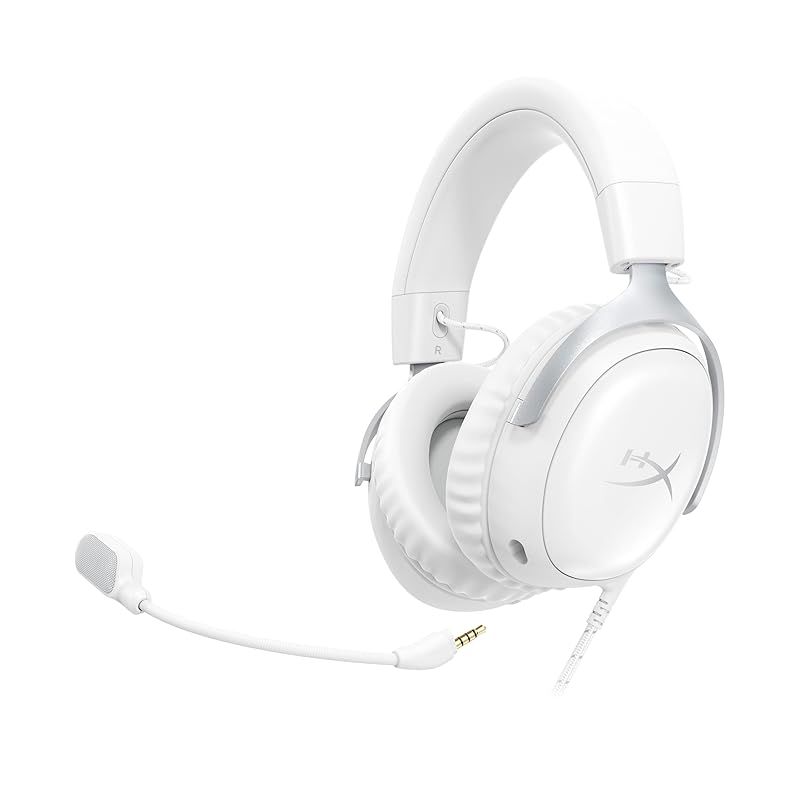 HyperX Cloud III? ゲーミングヘッドセット DTS Headphone X空間オーディオ 53mmドライバー搭載 Cloud IIの 快適性 ホワイト PC PS5 PS4 Xboxシリーズ Nintendo Switch モバイル BS7 0