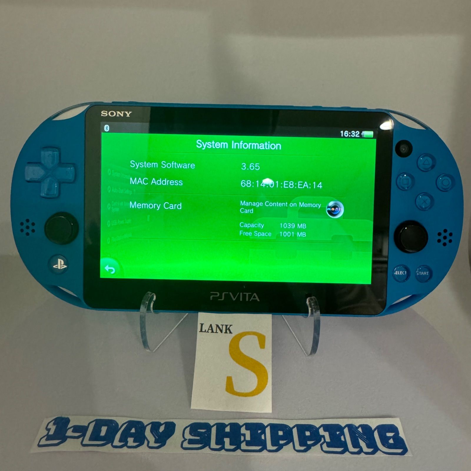PS Vita PCH-2000 ZA23 Aqua Blue 動作 済み アクアブルー ピーエス ヴィータ ソニー PlayStation プレイステーション e426