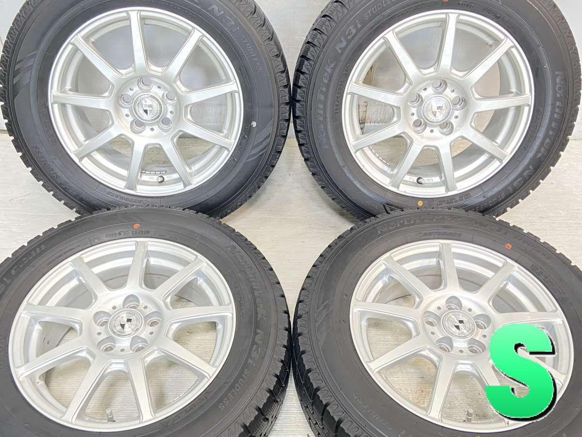 195/65R15  nオートバックス ノーストレック N3i n　 GMACH n15x6.0 43 100-5穴 n中古タイヤ スタッドレスタイヤ ホイールセット 4本セットn w15240128001