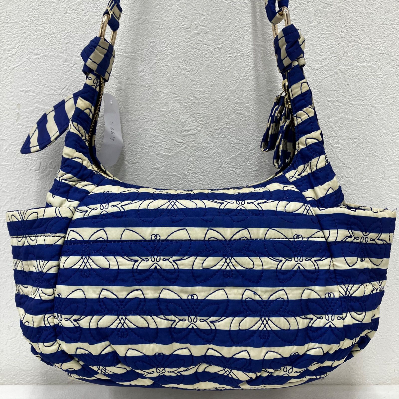 2667 ANNA SUI アナスイ ショルダーバッグ ボーダー キルティング