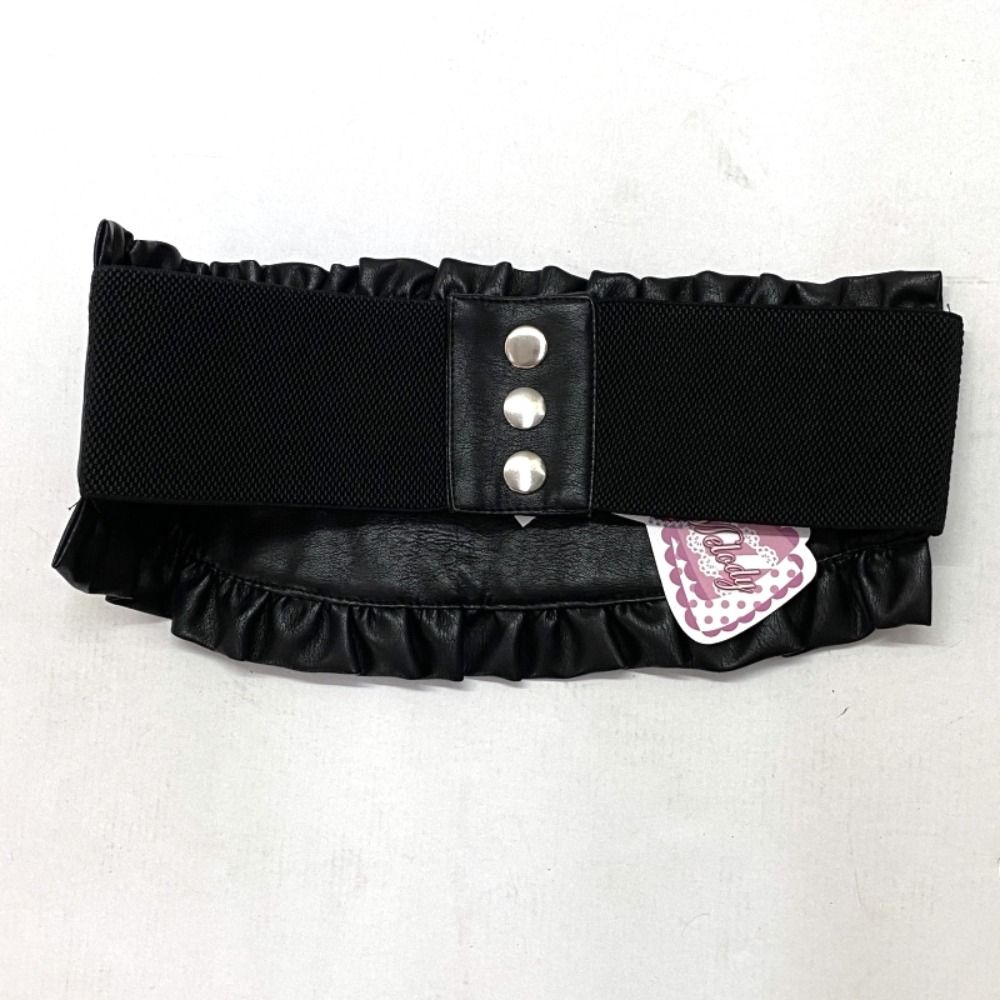 UN3D.デザインコルセットベルト黒 UN3D. ベルト CORSET DETAIL BELT / コルセットディテールベルト