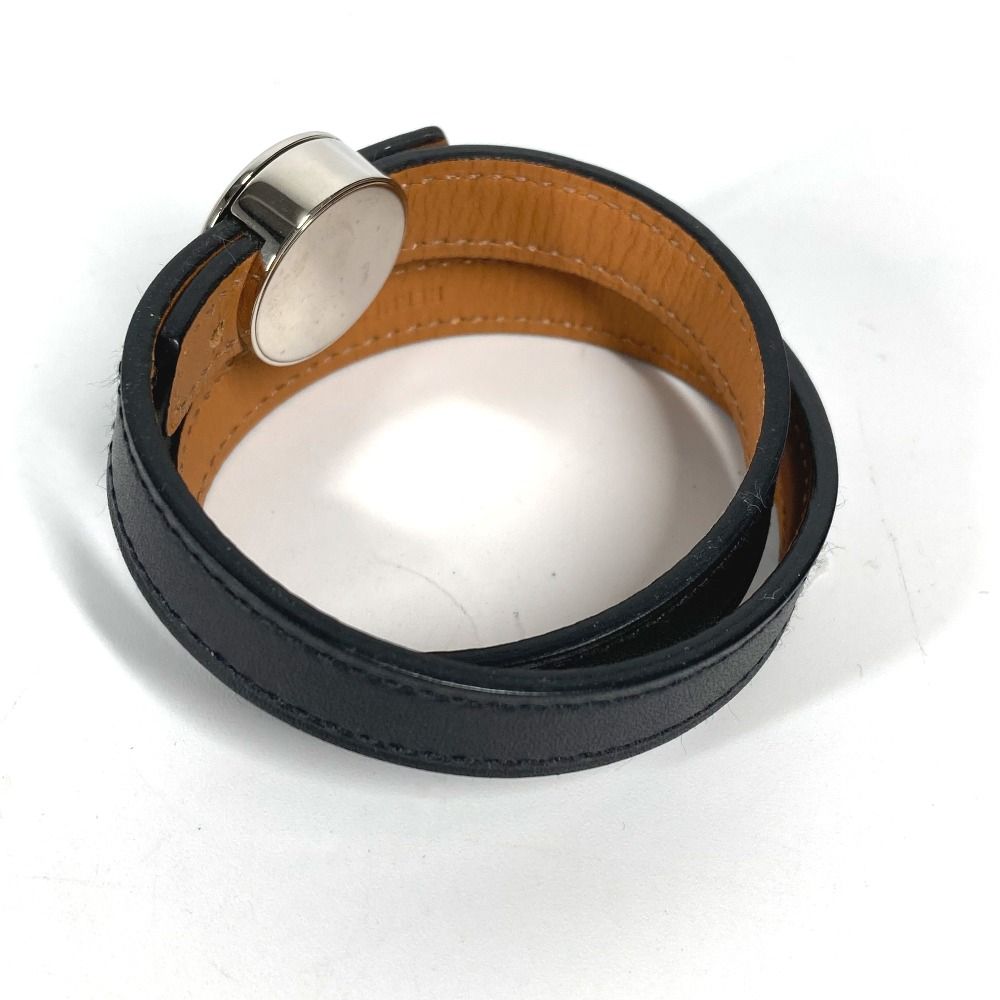 HERMES エルメス セリエダブルレザーブレスレット ブラック HERMES エルメス ブレスレット セリエ ダブル レザー - メルカリ