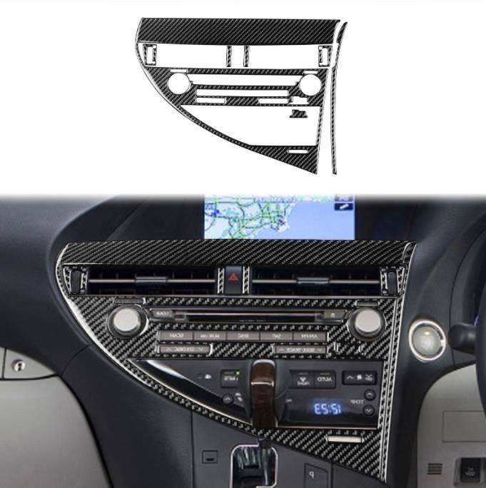 レクサス RX RX350 2010-2015年 右ハンドル用 コンソールマルチメディアパネルカバー 内装インテリア 7Pセット