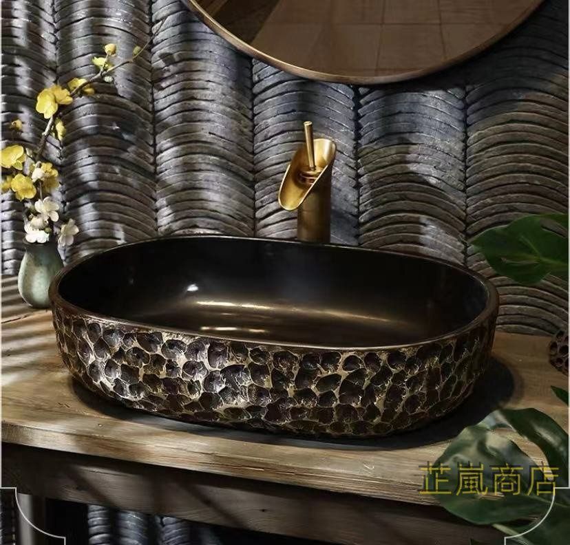 高級洗面置き型 洗面ボウル蛇口セット洗面ボール手水鉢 ．手洗器