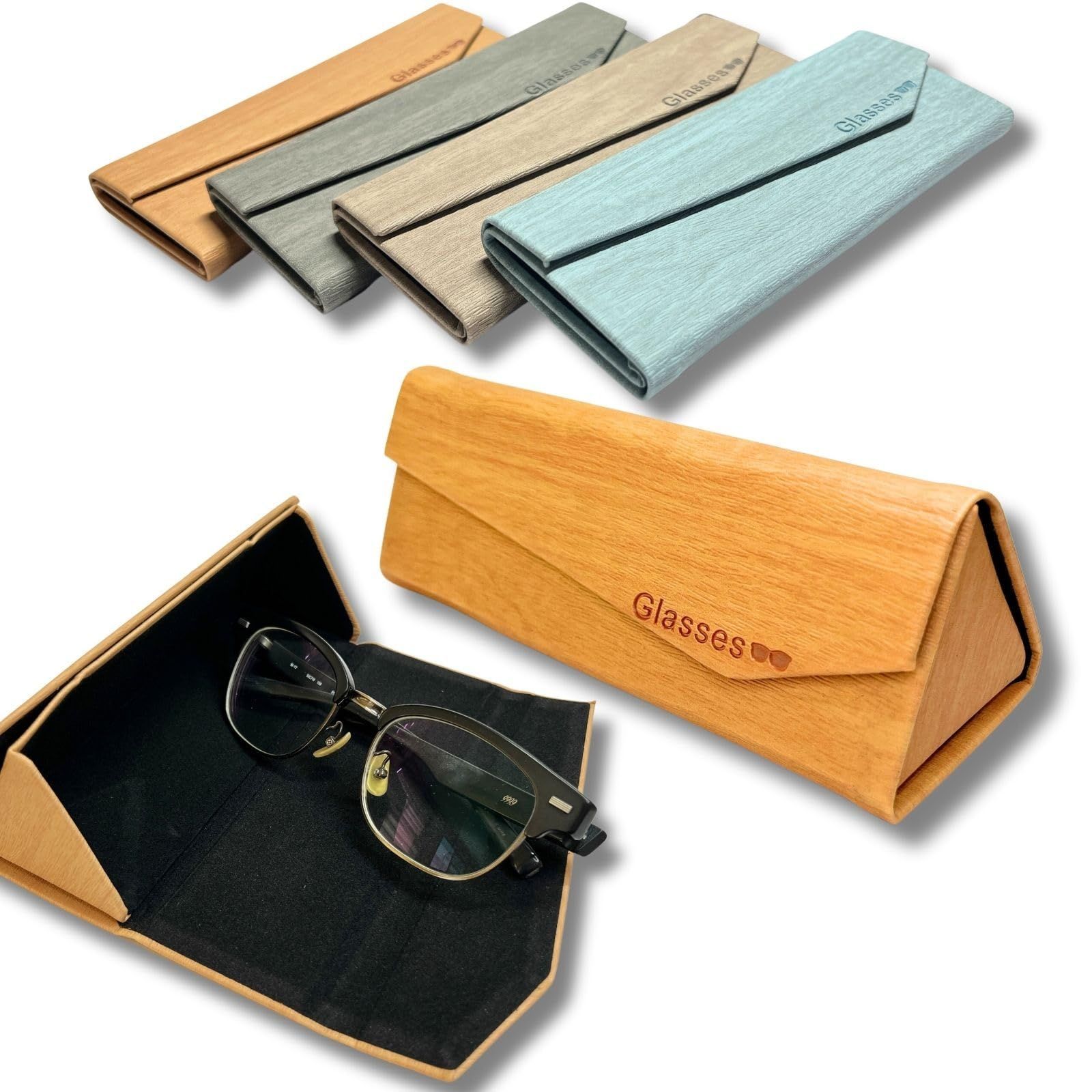 [Oiwells] メガネケース 薄型 眼鏡ケース コンパクト スリム ハード