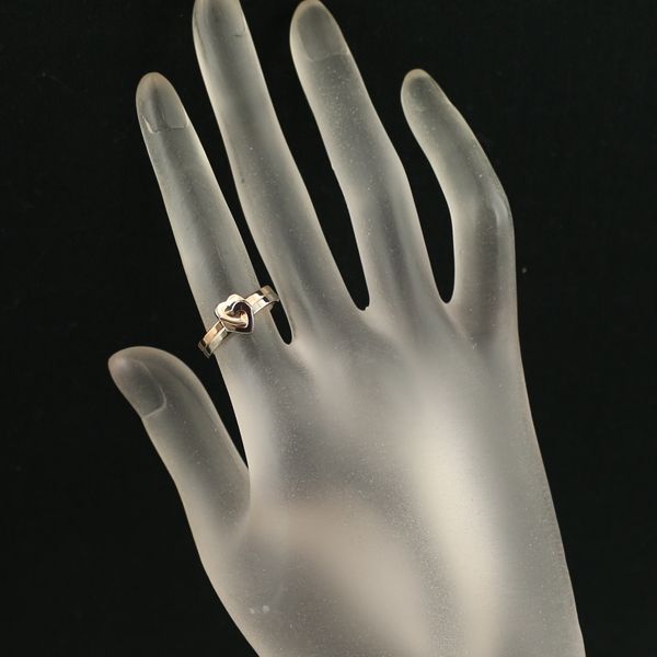 カルティエ リング ダブルハート コンビカラー 50号 K18YG/WG #166977  