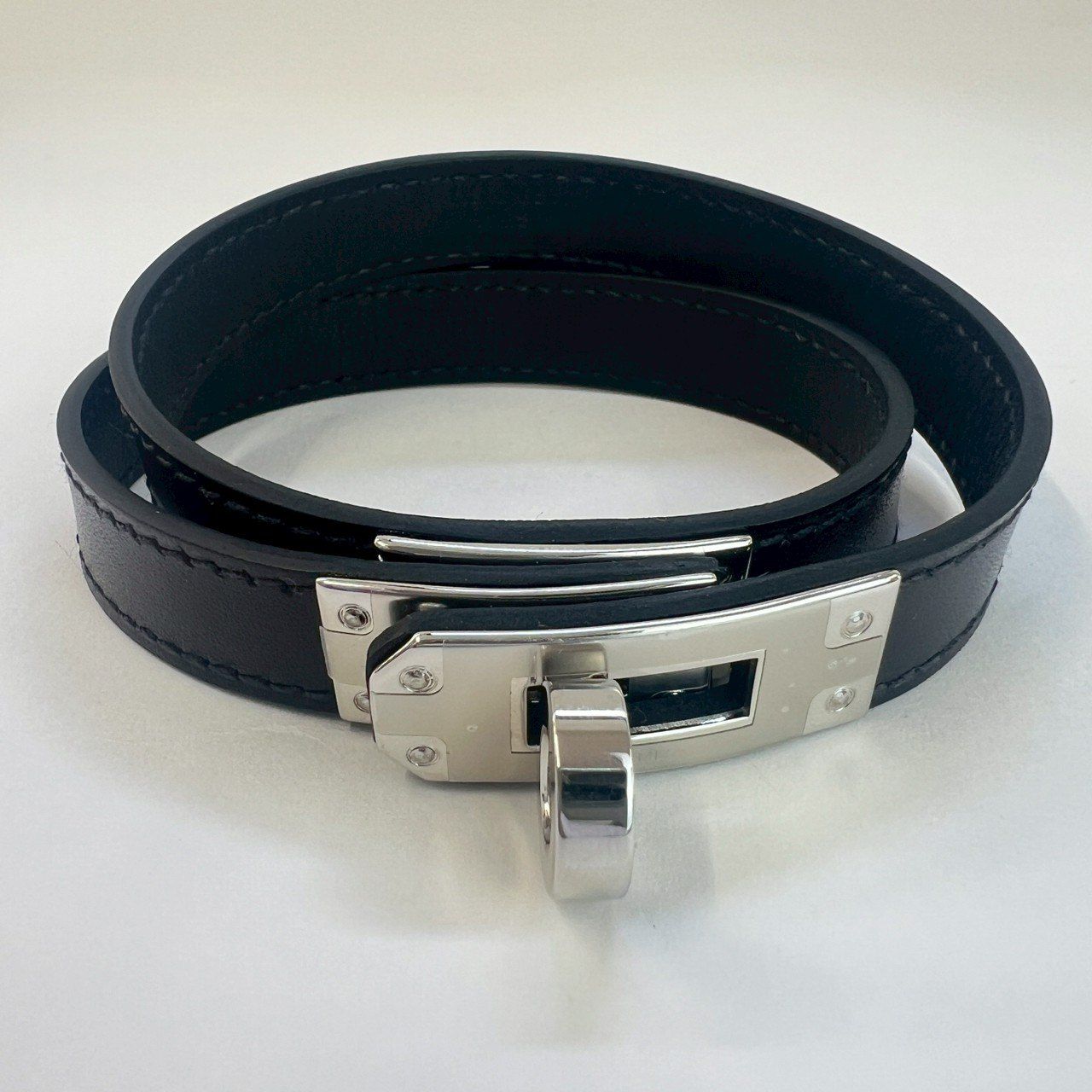 新品未使用 HERMES エルメス Kelly double bracelet レザー