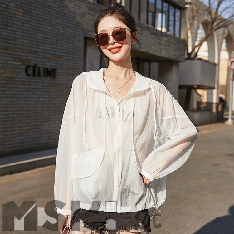elu. シアーUV パーカー新品未使用 ❤️未使用❤️elu. シアー UV パーカー アイボリー - メルカリ